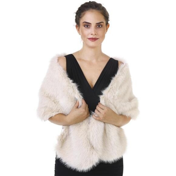 Accessories - Women's Winter Faux Fake Fur Straight Wedding Halloween Party Custume